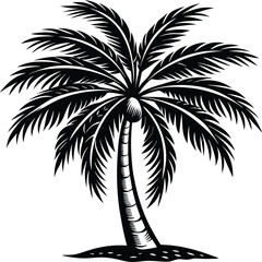 Obraz premium silhouette of palm tree illustration eps 10