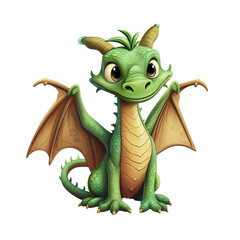 Fototapeta premium green dragon cartoon
