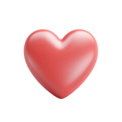 red heart isolated on white