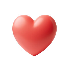 red heart isolated on white