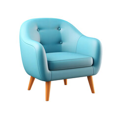 Naklejka premium blue leather armchair