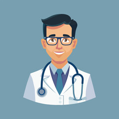Fototapeta premium Doctor Flat Vector Icon