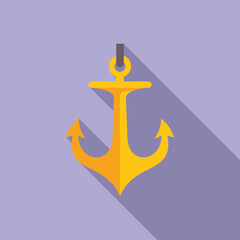 Yellow anchor hanging, providing a sense of stability and security