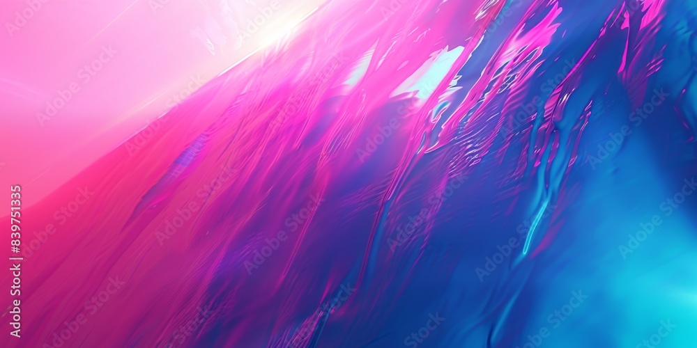 Poster abstract pink and blue gradient background with digital texture