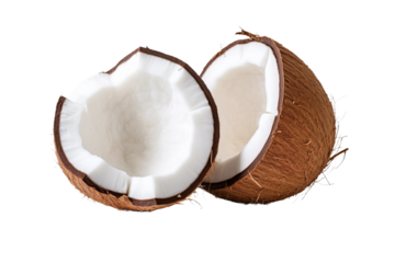 coconut on white background