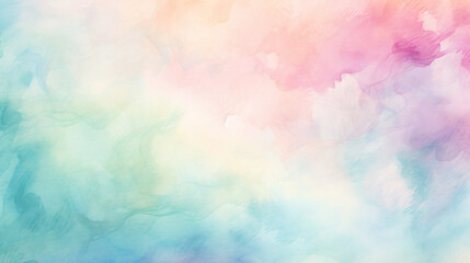 Pastel Watercolor Background in Soft Gradient Colors with Copy Space
