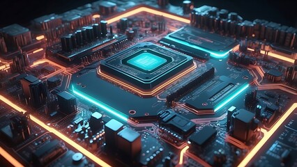 circuit board futuristic technology