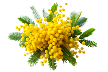  mimosa isolated on white background ai generated