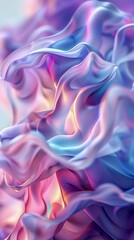 Obraz premium Neon pastel silk fabric shapes abstract background