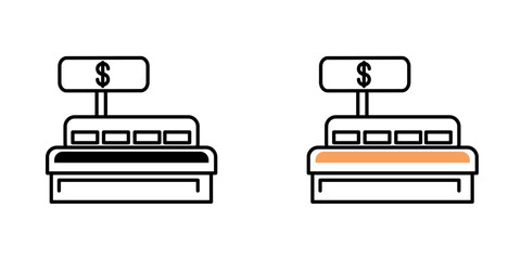 Shopping icon. Online shopping. Black icon. Discount icon. Shopping logo. Silhouette icon.