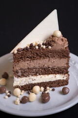 chocolate cake on plate