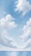 Fototapeta premium blue sky over horizon in summer
