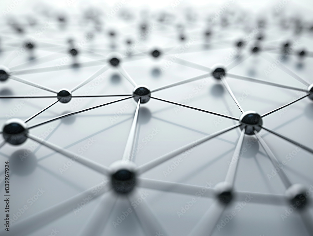 Poster the structure of the network connection of points and lines. data technology