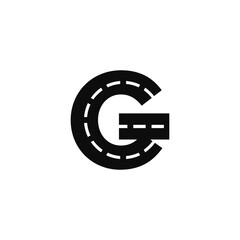 Letter G Road logo icon vector template