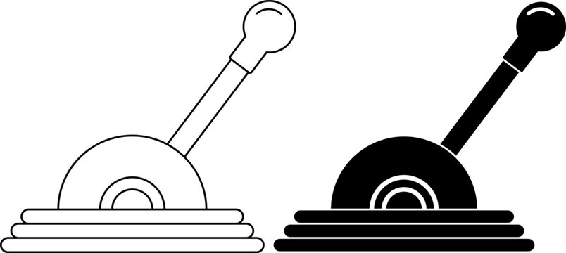side view lever icon set
