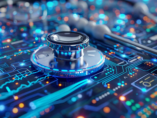 Obraz premium Medical technology concept. Electronic medical record