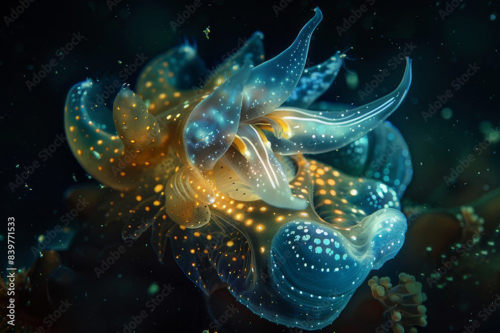 Canvas Prints the mysterious and lesser-known depths of the ocean, focusing on the unique and sometimes biolumines