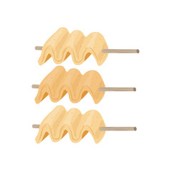 Vector illustration logo Clip art Korean fish cake skewer Odeng 