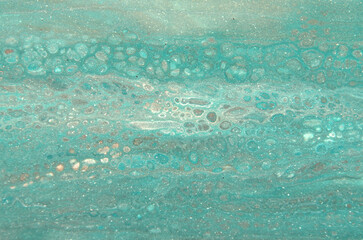 abstract art background of green white cells