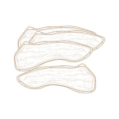 Vector illustration logo line art pastrami 
