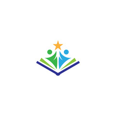 education logo in flat vector design style