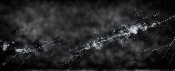 Black background with dust and scratches, dark texture. Grunge, rough grainy effect

