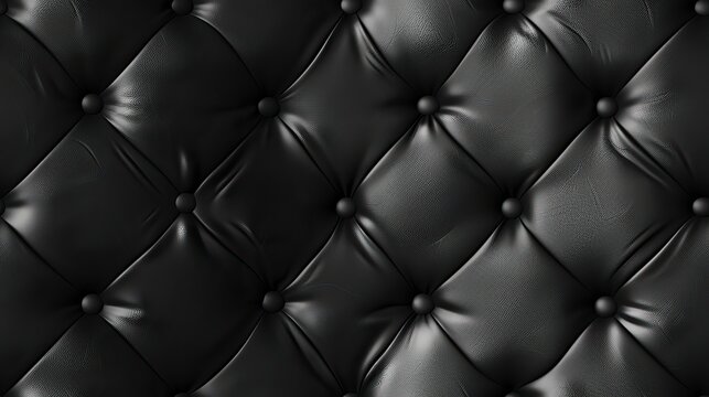 seamless pattern tile black couch leather texture, background for overlay