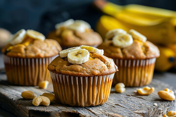 Peanut Butter Banana Muffins.
