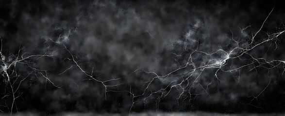 Black background with dust and scratches, dark texture. Grunge, rough grainy effect

