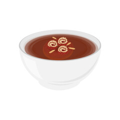 Vector illustration logo clip art Korean drink Sujeonggwa with persimmons 