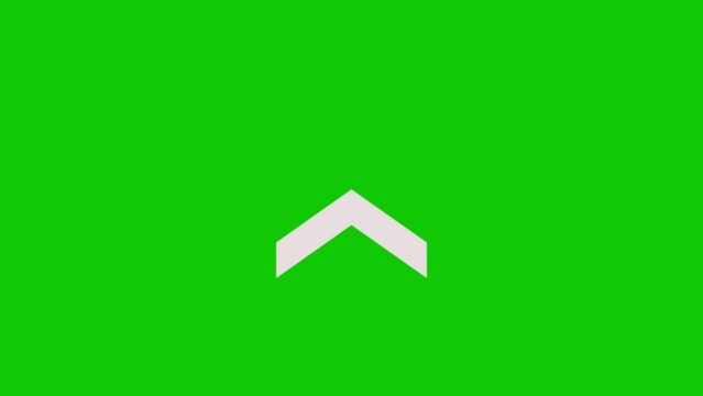 White swipe up pointing solid arrow icon. Animation of swipe up arrow icon, arrow animation,
Arrow is pointing up on a green background, Swipe up icon. Scroll arrows up drag button up