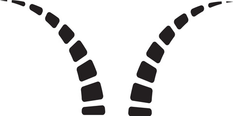 Goat horns, black icon, design element, animal parts, antelope © JuliGross