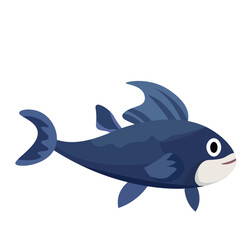 funny fish cartoon  for childern book