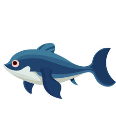 shark cartoon isolated