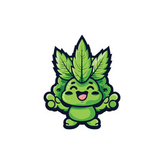 cute cannabis vector design