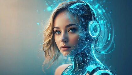 ai robot operator futuristic technology