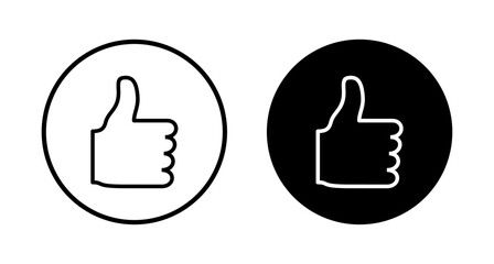 like icon vector isolated on white background. Thumbs up icon. social media icon