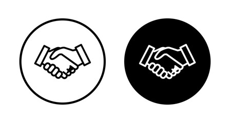 Business handshake icon vector isolated on white background. Handshake icon vector. contract agreement. Trust icon vector. Deal. Done. partnership icon