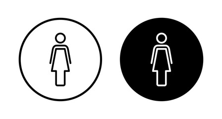 Female icon vector isolated on white background. woman icon vector