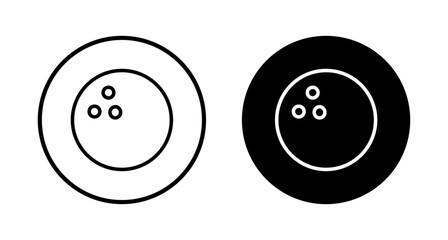 Bowling game Pin Icon vector isolated on white background. Bowling icon, ball and pin