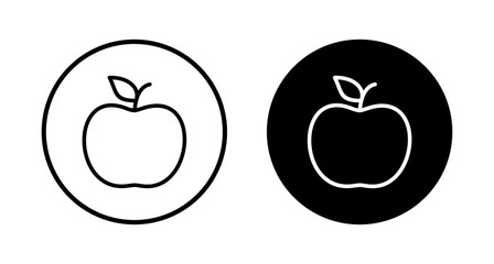 Apple icon vector isolated on white background. Apple vector icon.