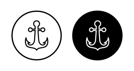Anchor icon vector isolated on white background.Anchor symbol logo. Anchor marine icon.