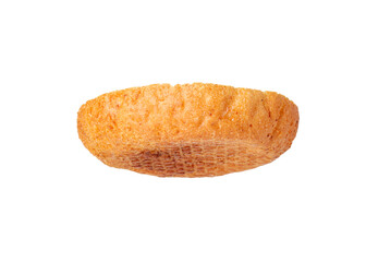 Half of fresh burger bun isolated on white