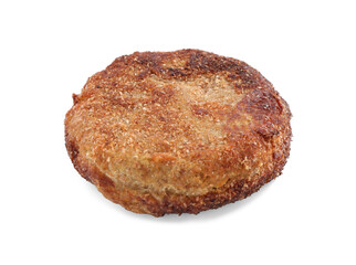 Tasty fried vegetarian cutlet isolated on white