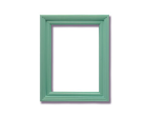 A green wooden frame with linear carvings in gradient colors. Featuring a transparent (PNG) background, this design allows for integration into a variety of projects. easily