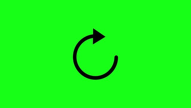 Refresh button, black isolated on white background, Refresh Sign on a green screen.
Refreshing, updating, reload button icon animation, Refresh button, circle arrow icon set, reload, 