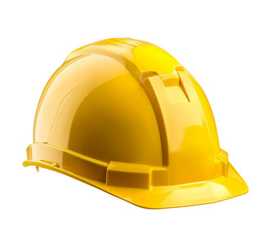 Worker yellow hard hat helmet isolated