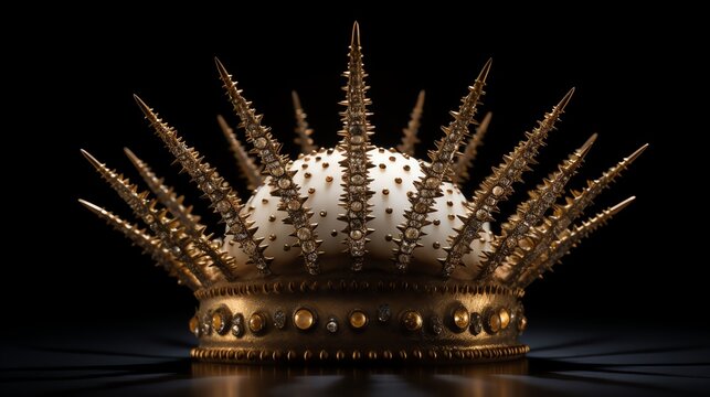 A sea urchin with a tiny crown