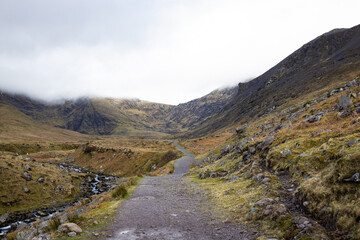 Hiking Carrauntoohil, Ireland's Tallest Peak, in the Mountains of County Kerry, Ireland