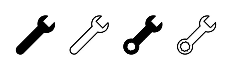 Wrench icon set. repair icon vector. tools icon vector